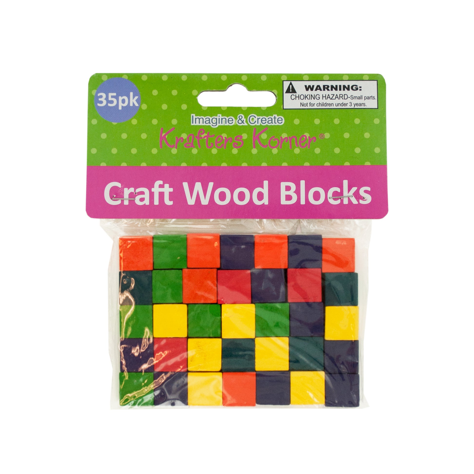 colored wooden craft blocks - bulk  -- 31 per box