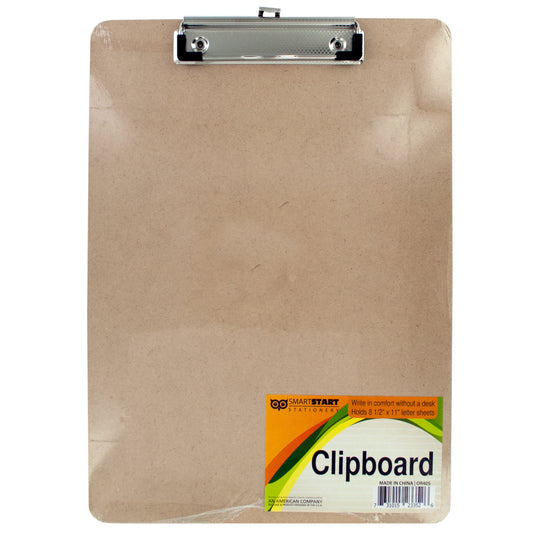 wooden clipboards with metal clips -  -- 25 per box