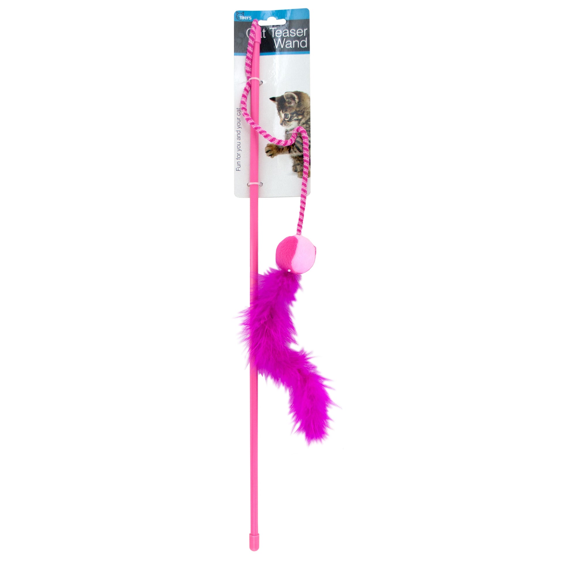 feather wand cat toys - bulk 72 -- 24 per box