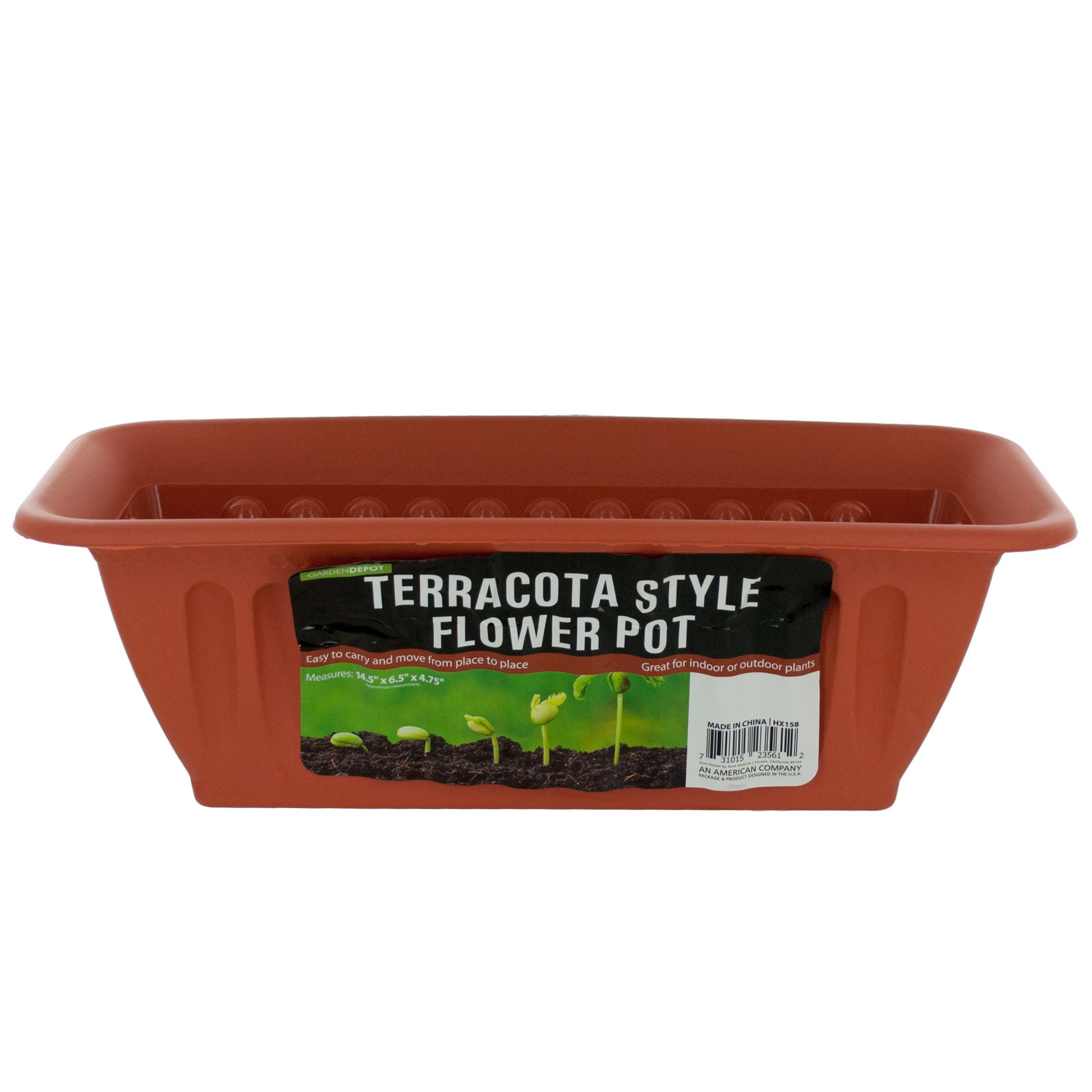 terracotta window box planters  -- 17 per box