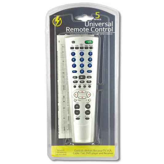 5 device universal remote control -  -- 8 per box