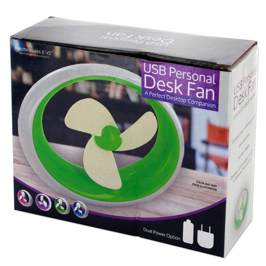 usb personal desk fans -  -- 6 per box