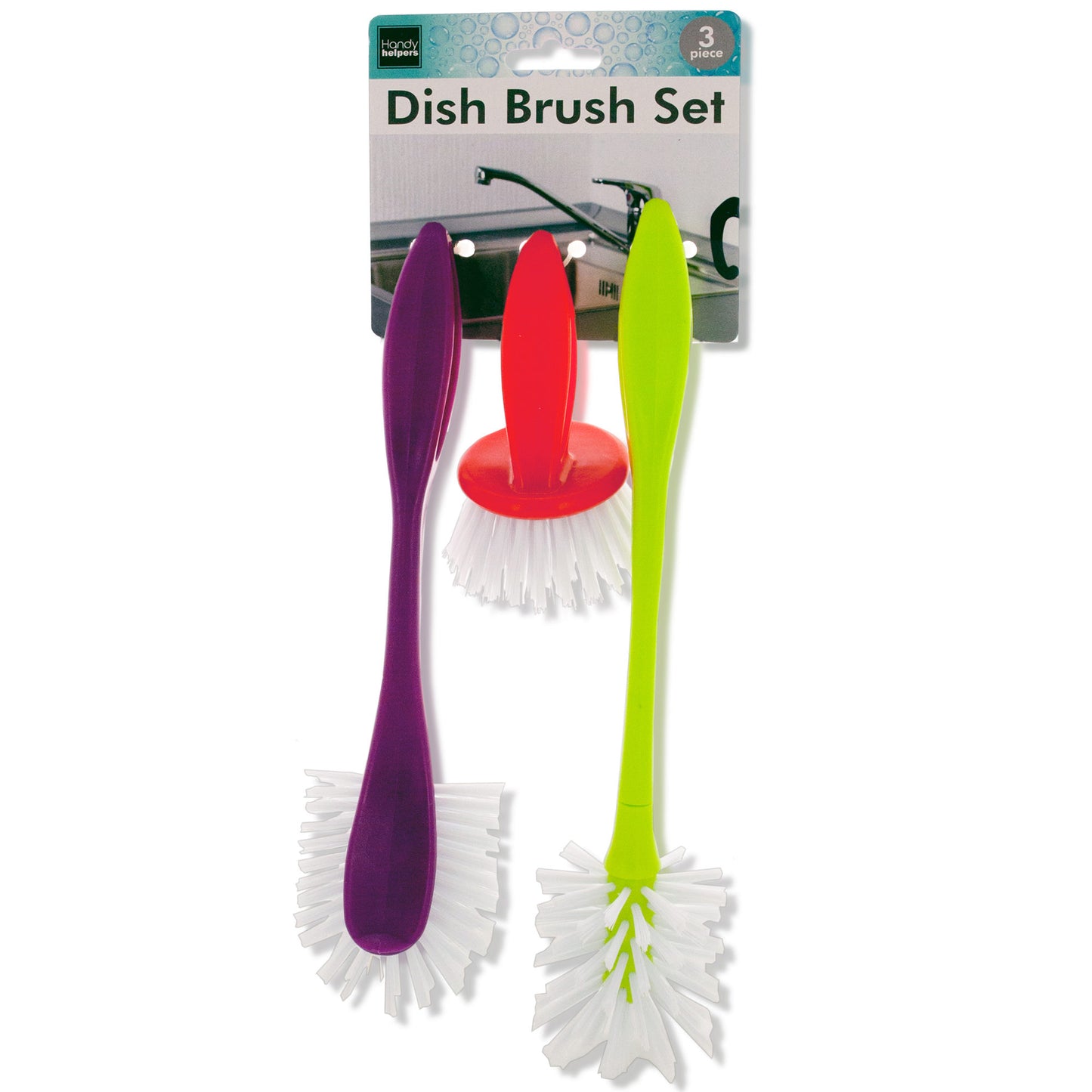 dish scrub brush set - soft bristles -- 10 per box