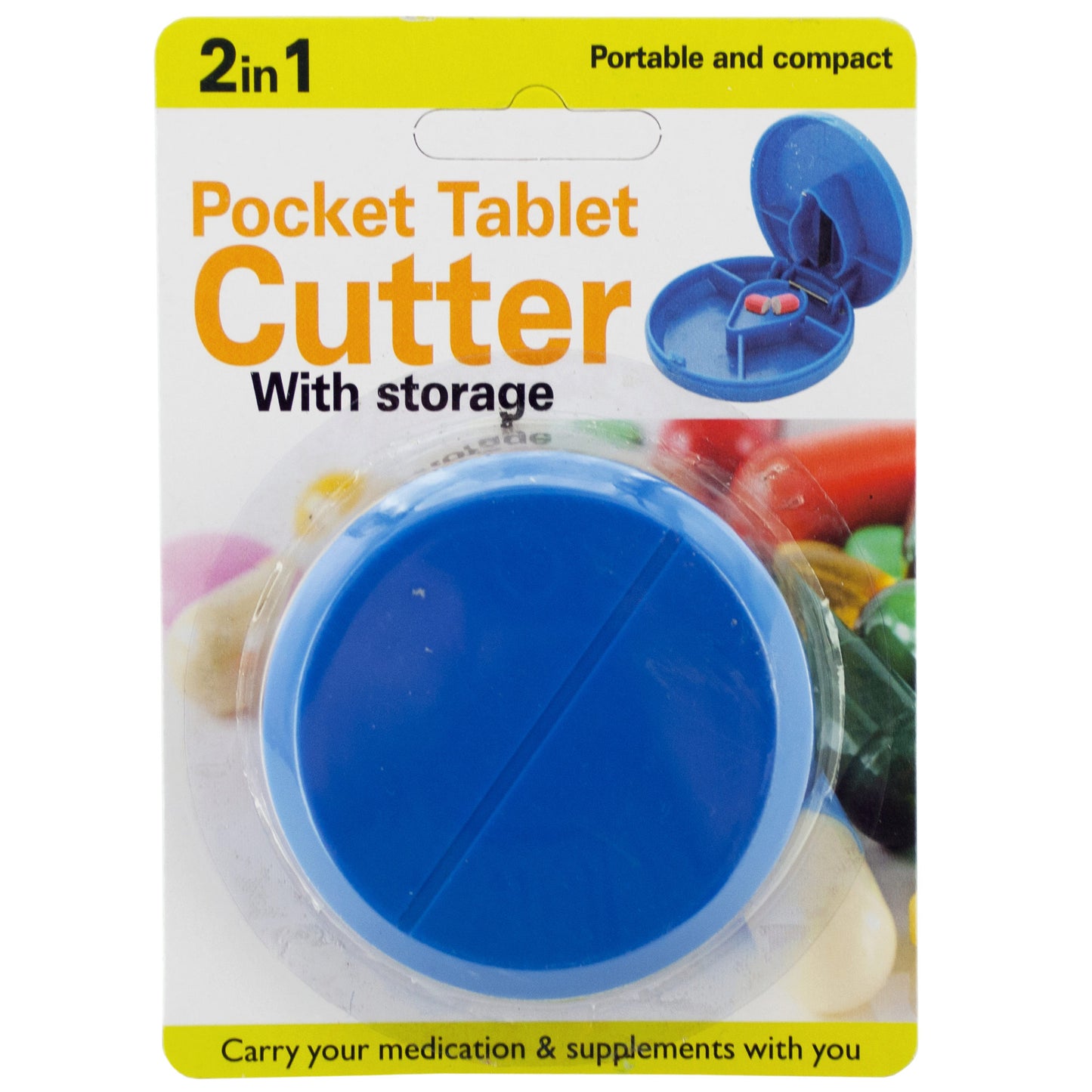 2 in 1 pocket tablet cutter with storage  -- 23 per box