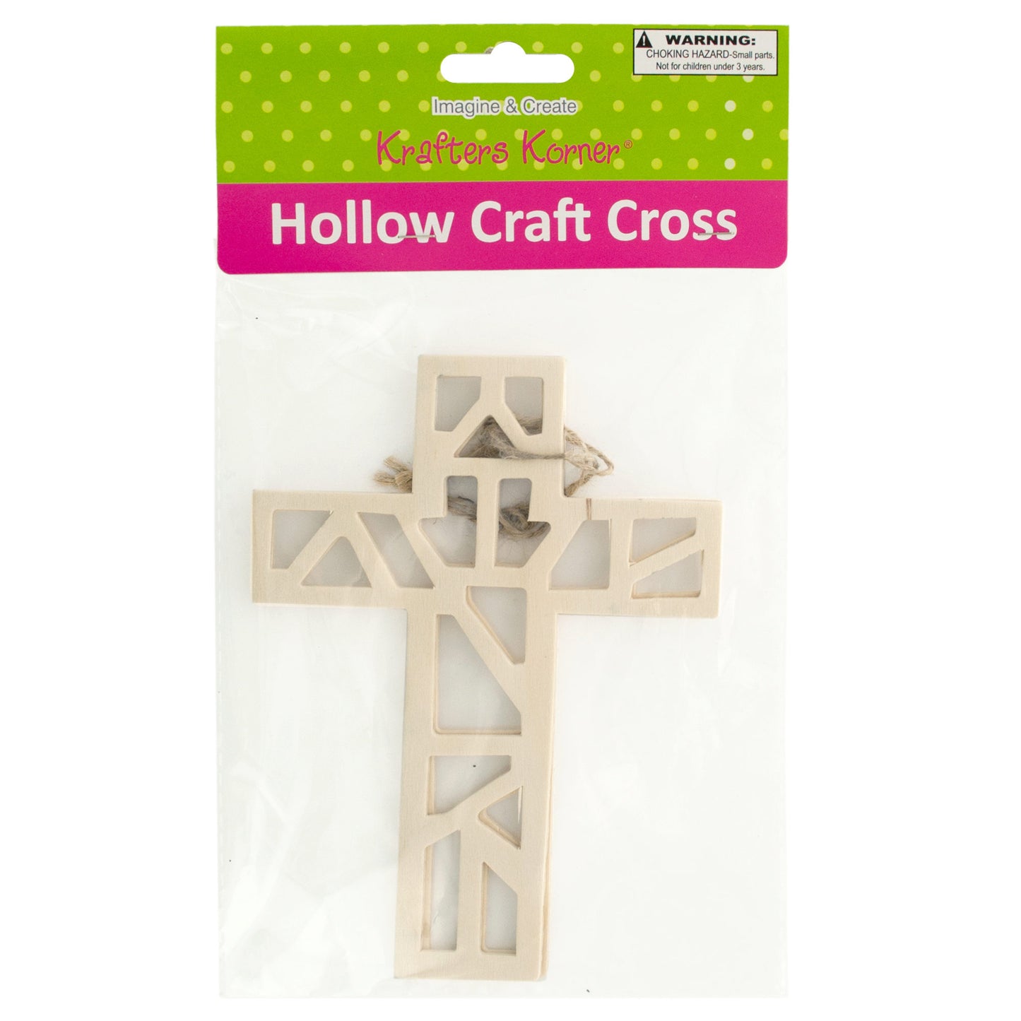 hollow wooden craft crosses - aa pack -- 42 per box