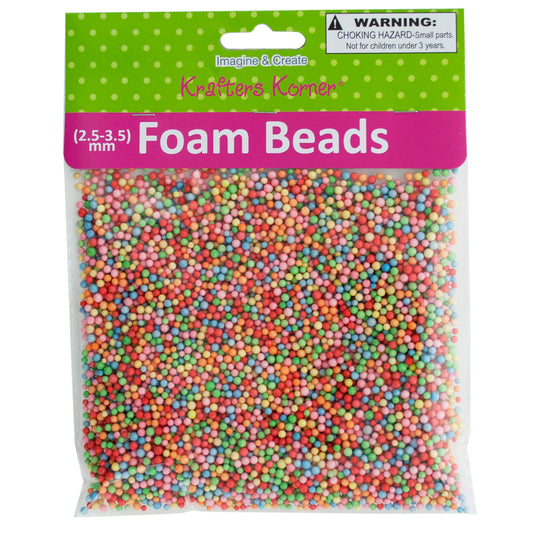 multi-colored foam craft beads - -  -- 43 per box