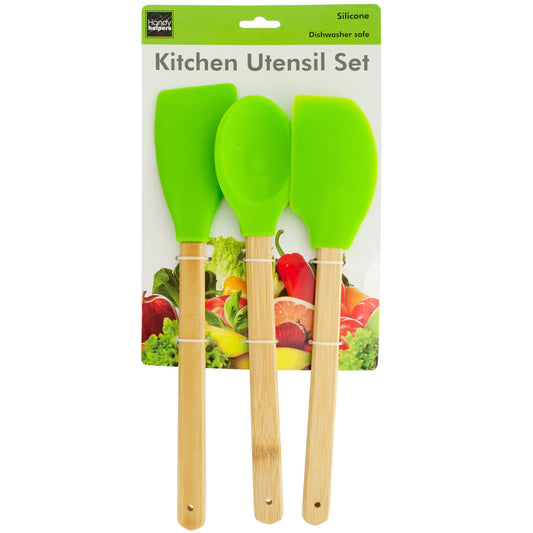 silicone kitchen utensil set - - heat resistant -- 8 per box