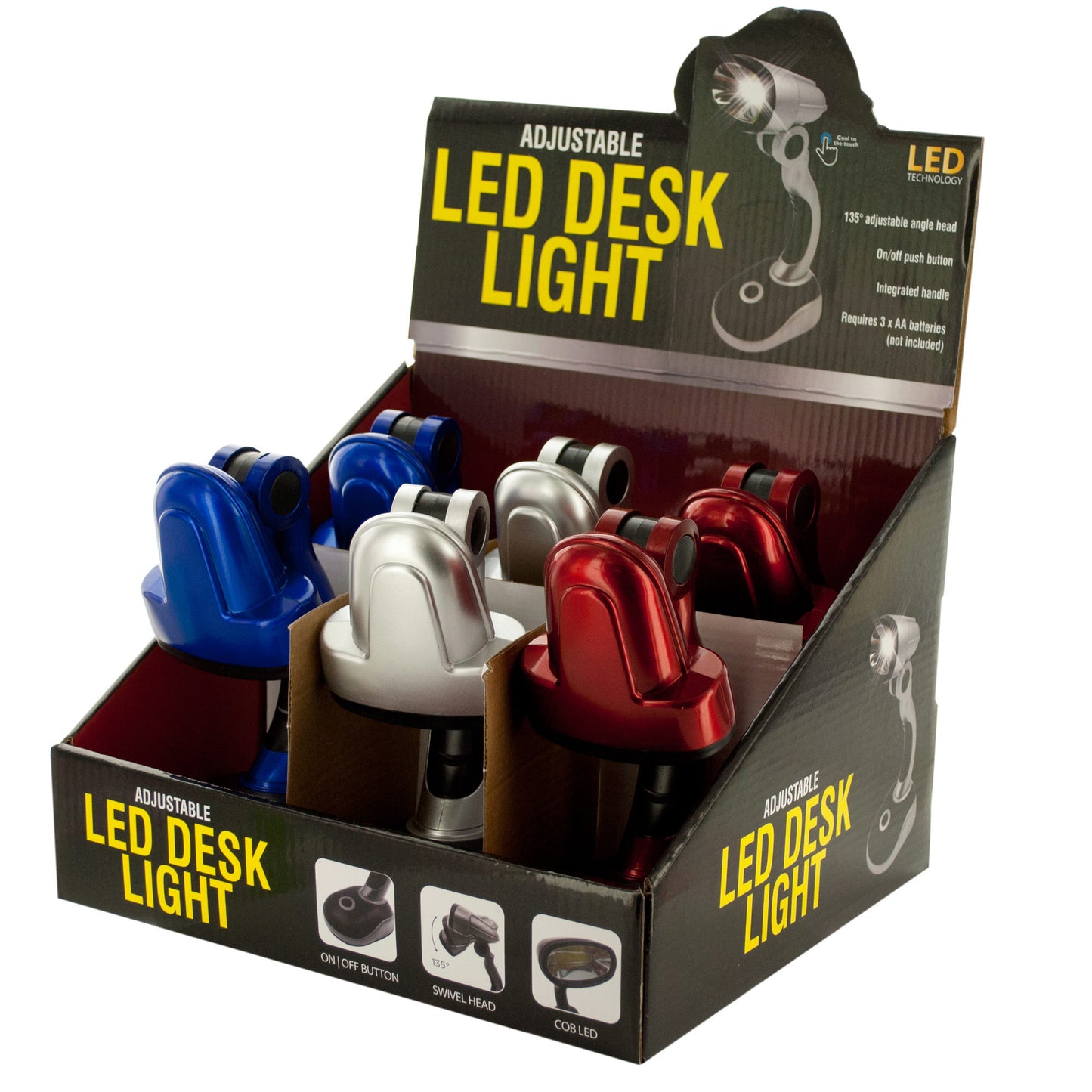 led desk lamp countertop display stand -- 6 per box