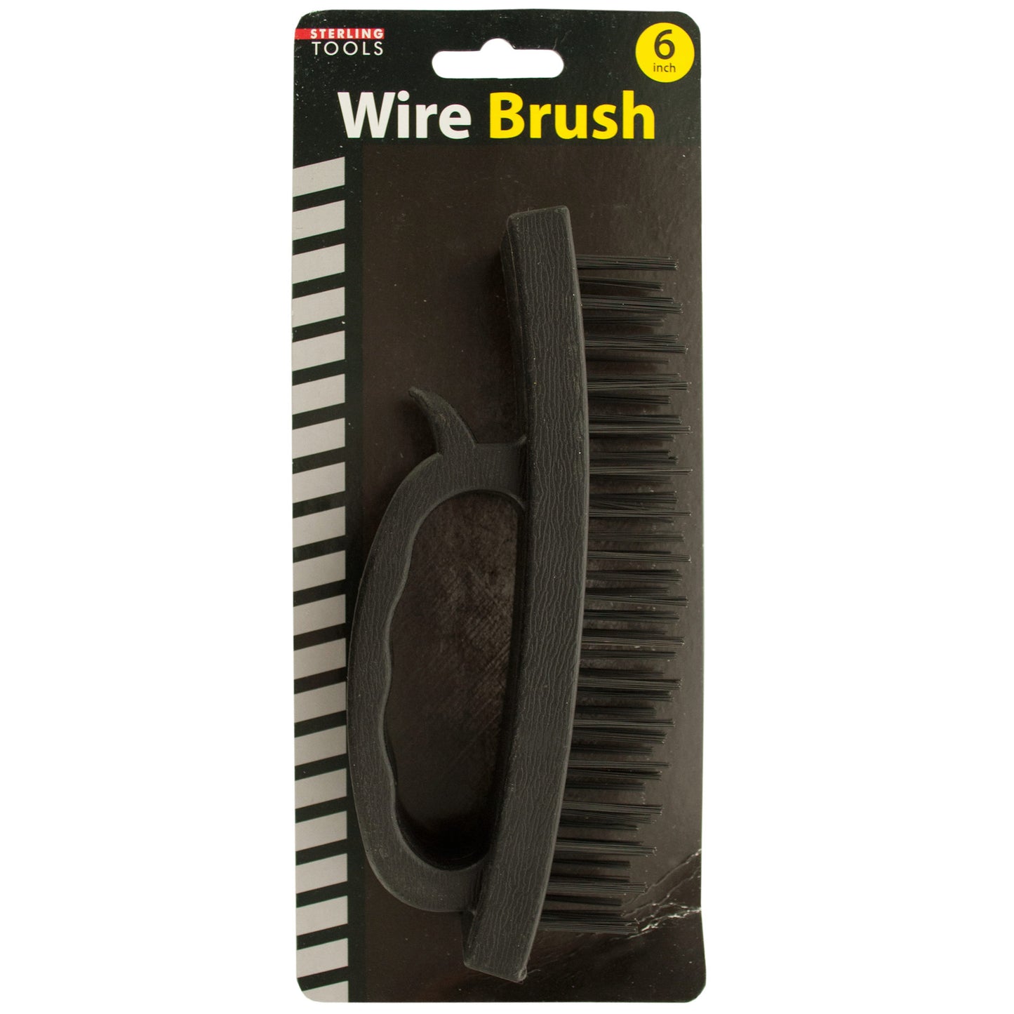 wire brush cleaning tool - 96/case - durable wooden handle -- 23 per box