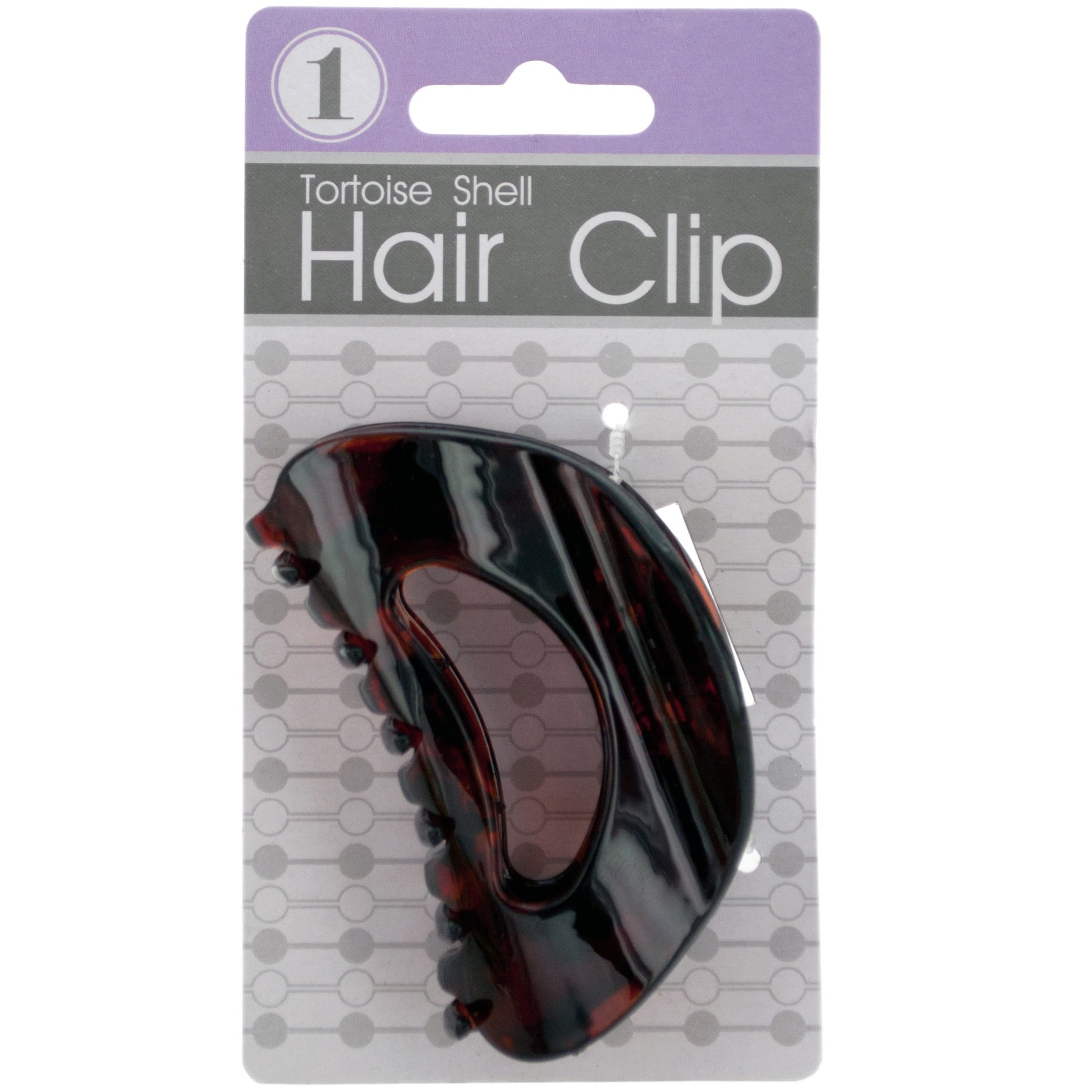 tortoise shell claw hair clips  -- 36 per box