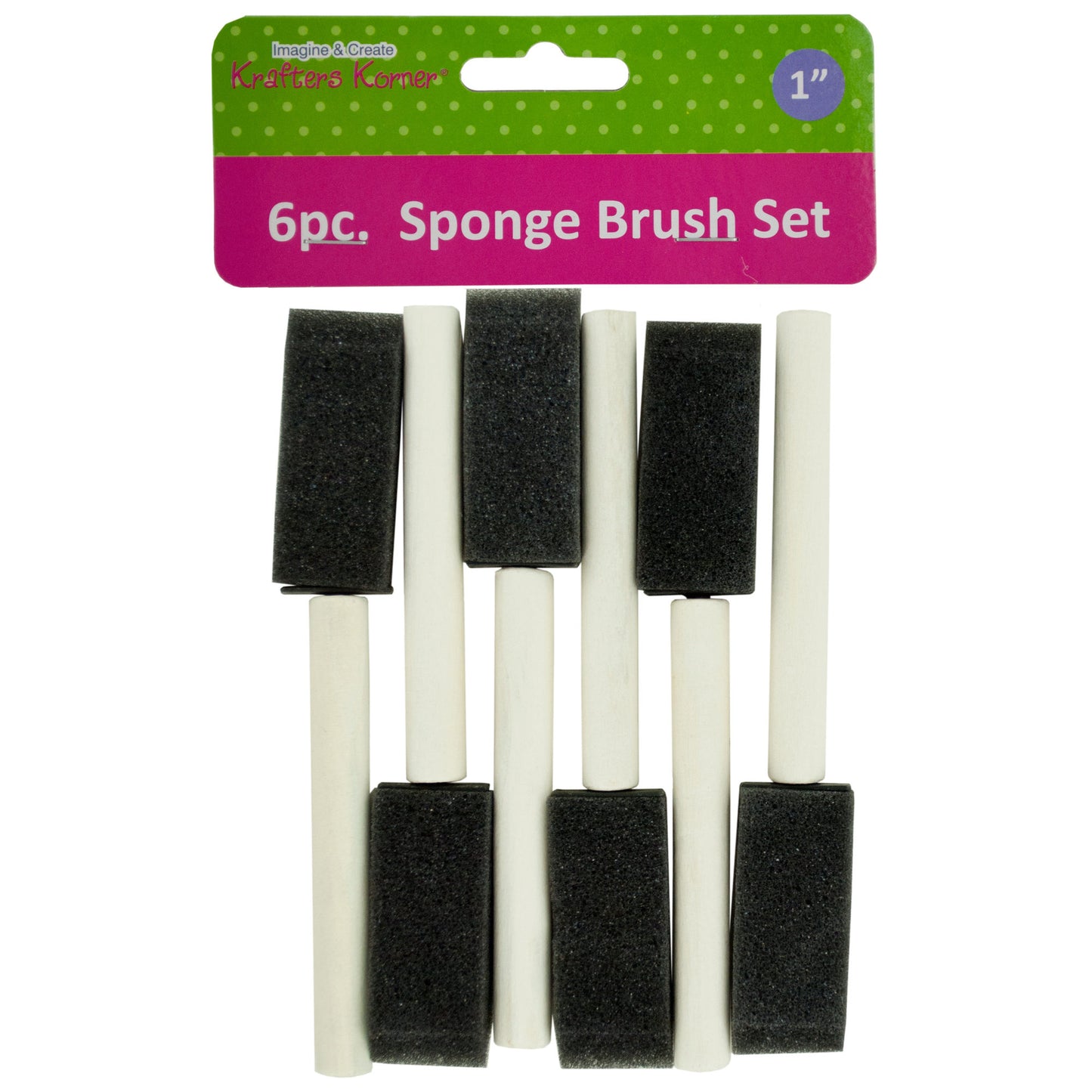 craft sponge brush set -- 48 per box