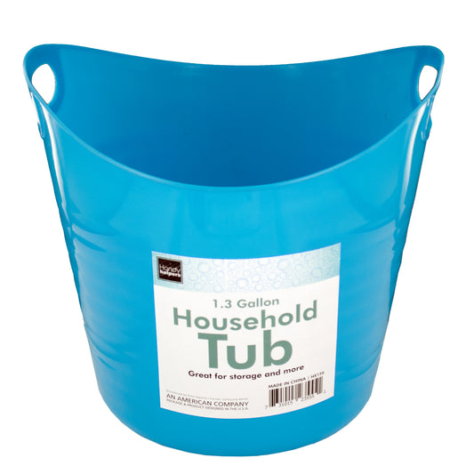 1.3 gallon household tub with handles - bulk  -- 20 per box