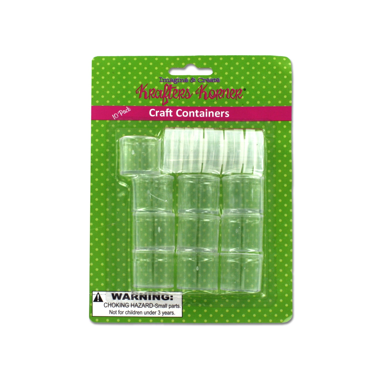 craft containers - small plastic -  -- 22 per box