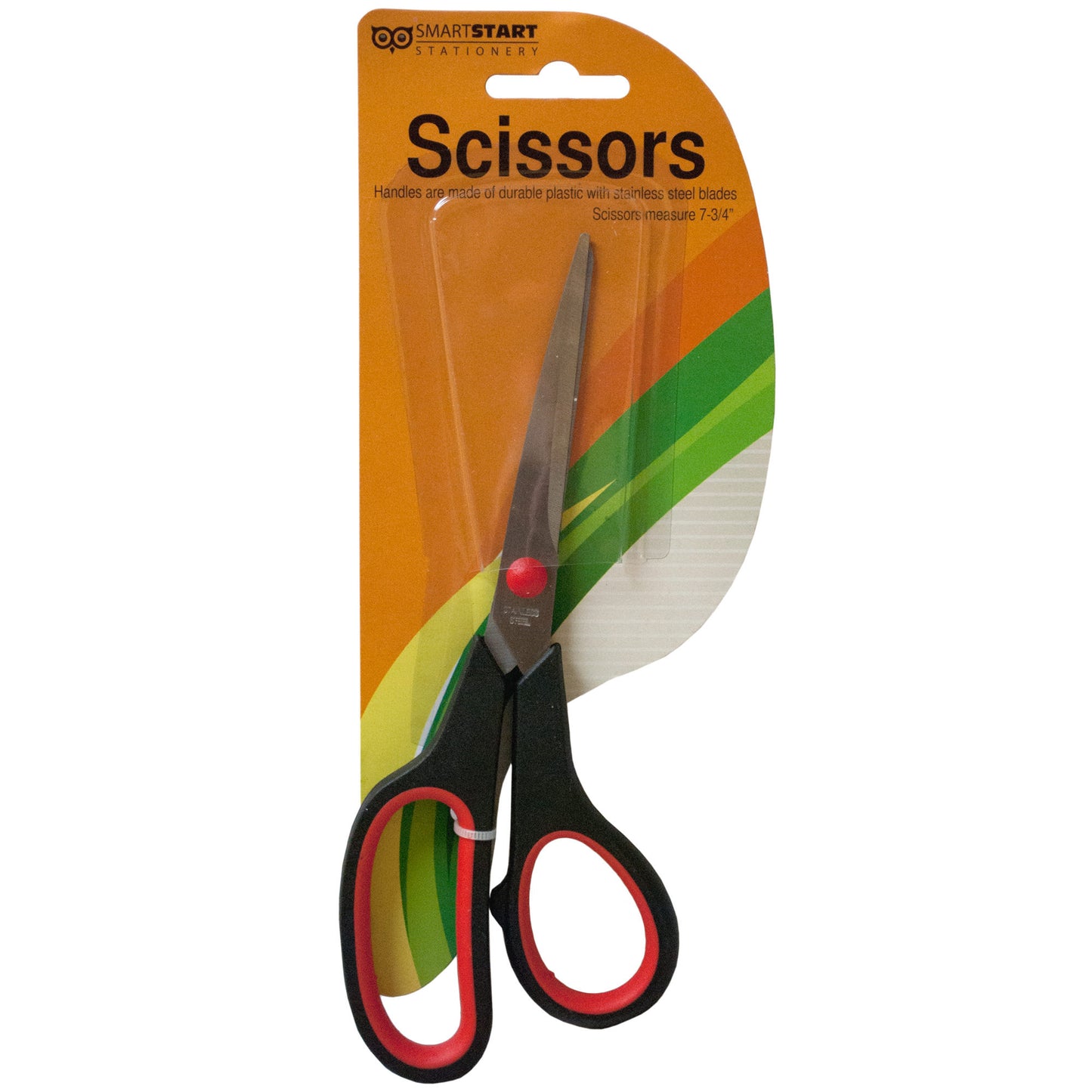 stainless steel scissors with plastic handles  -- 27 per box