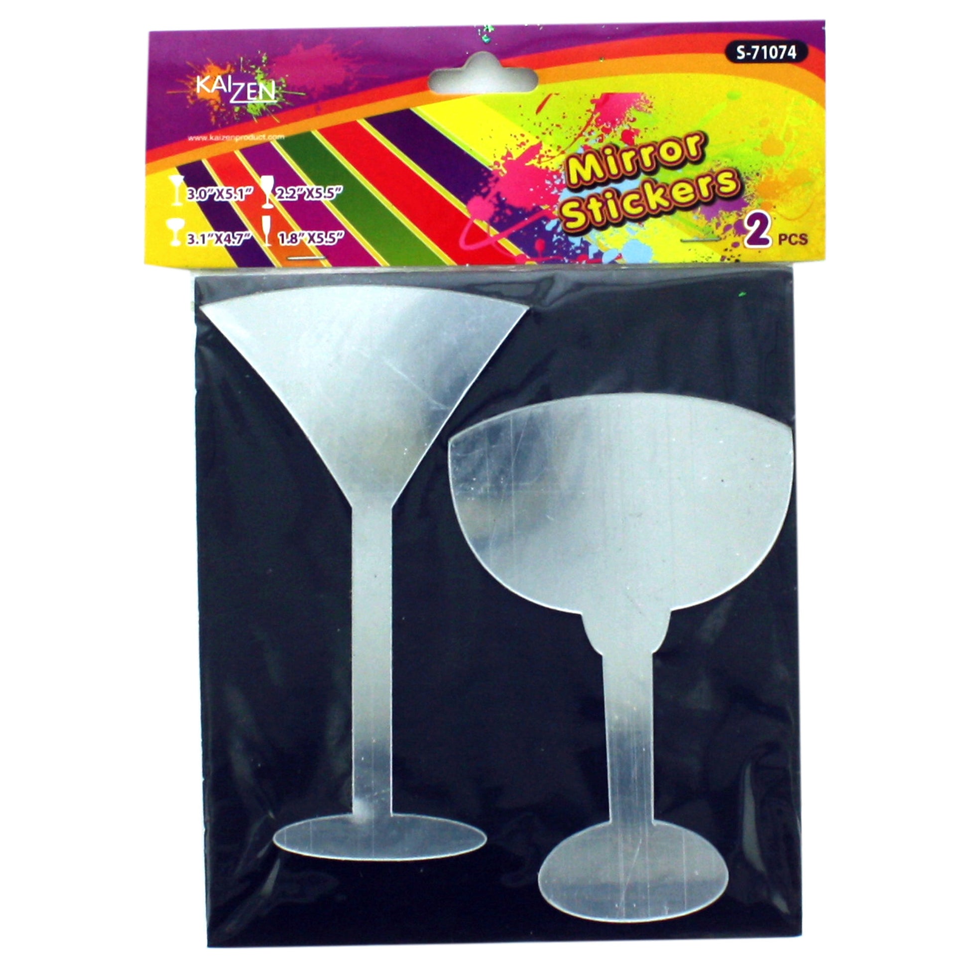 cocktail mirror stickers -   -- 64 per box