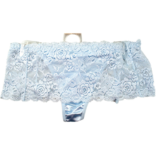 light blue lace thong underwear - stretch lace -   -- 45 per box