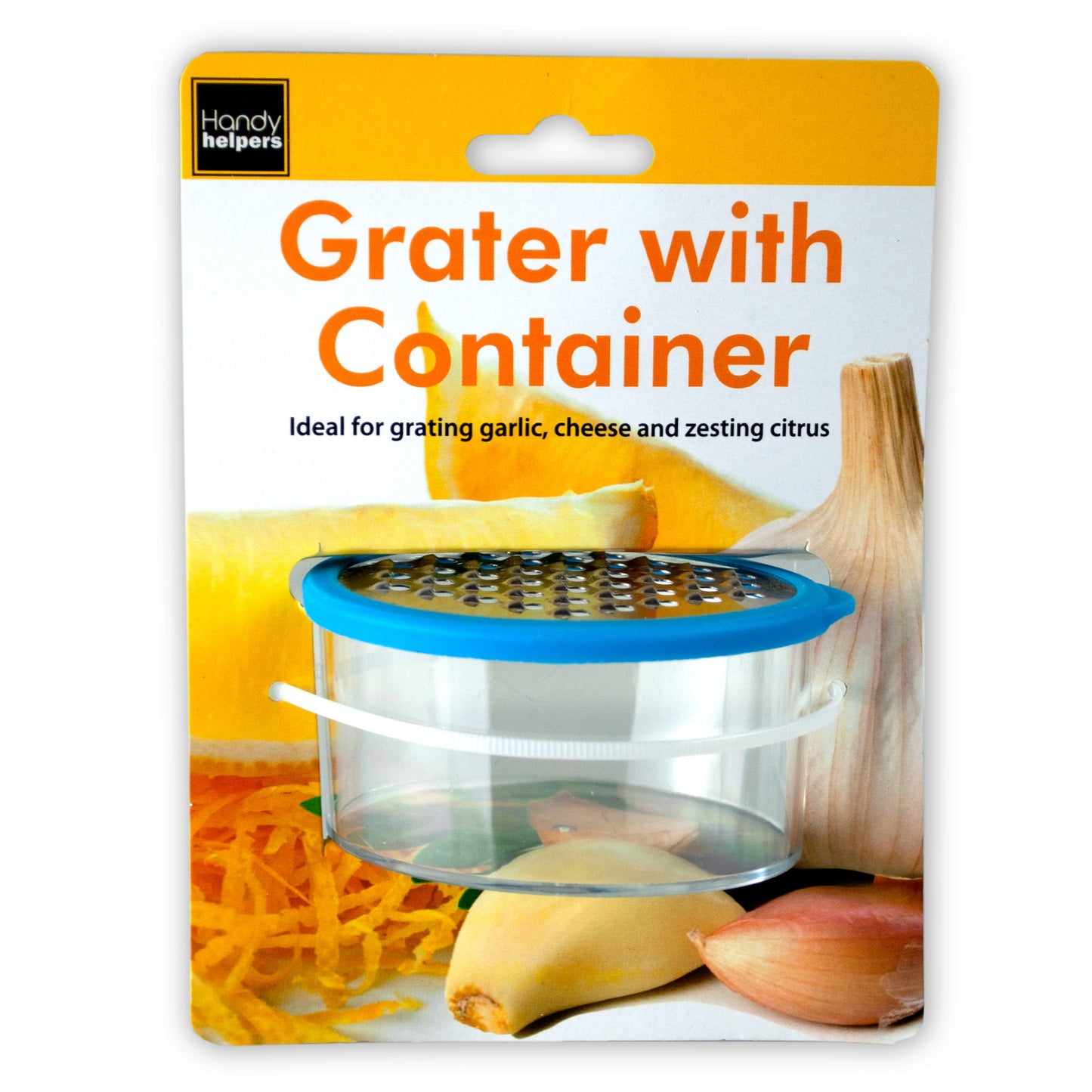 grater with container - non-slip rubber base -- 18 per box