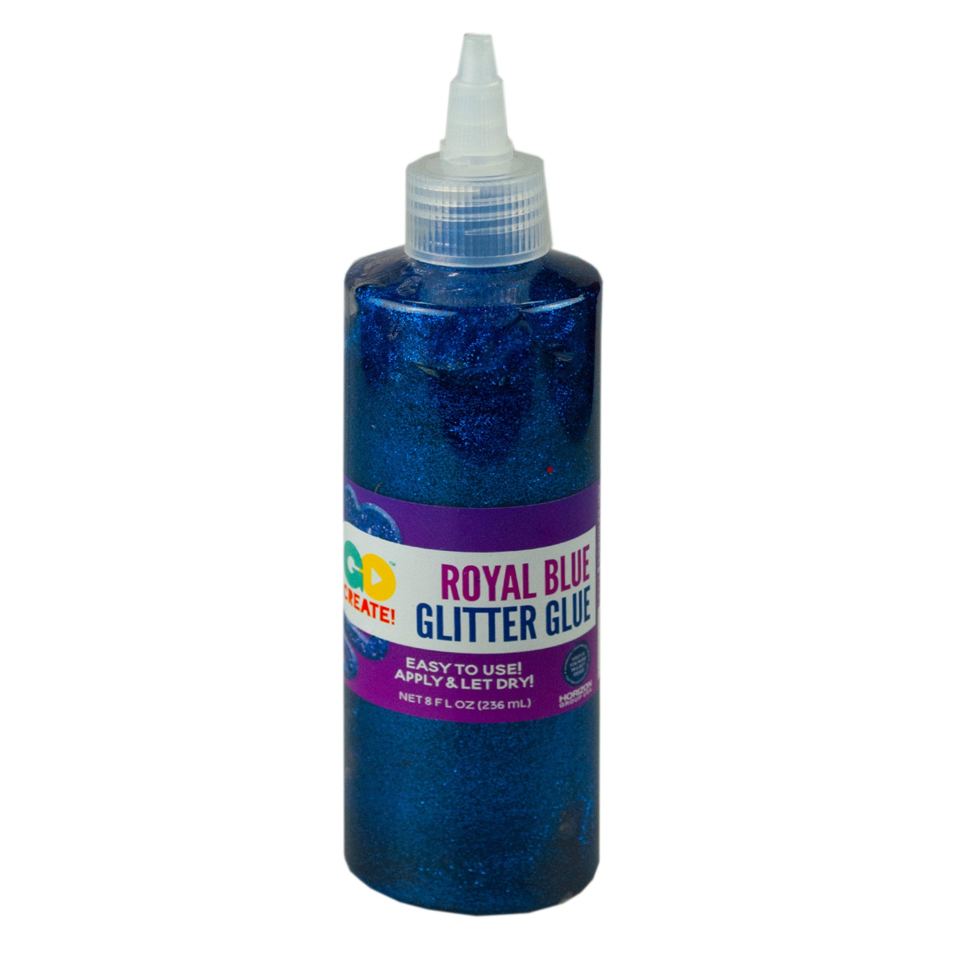 royal blue glitter glue 8oz -  -- 48 per case