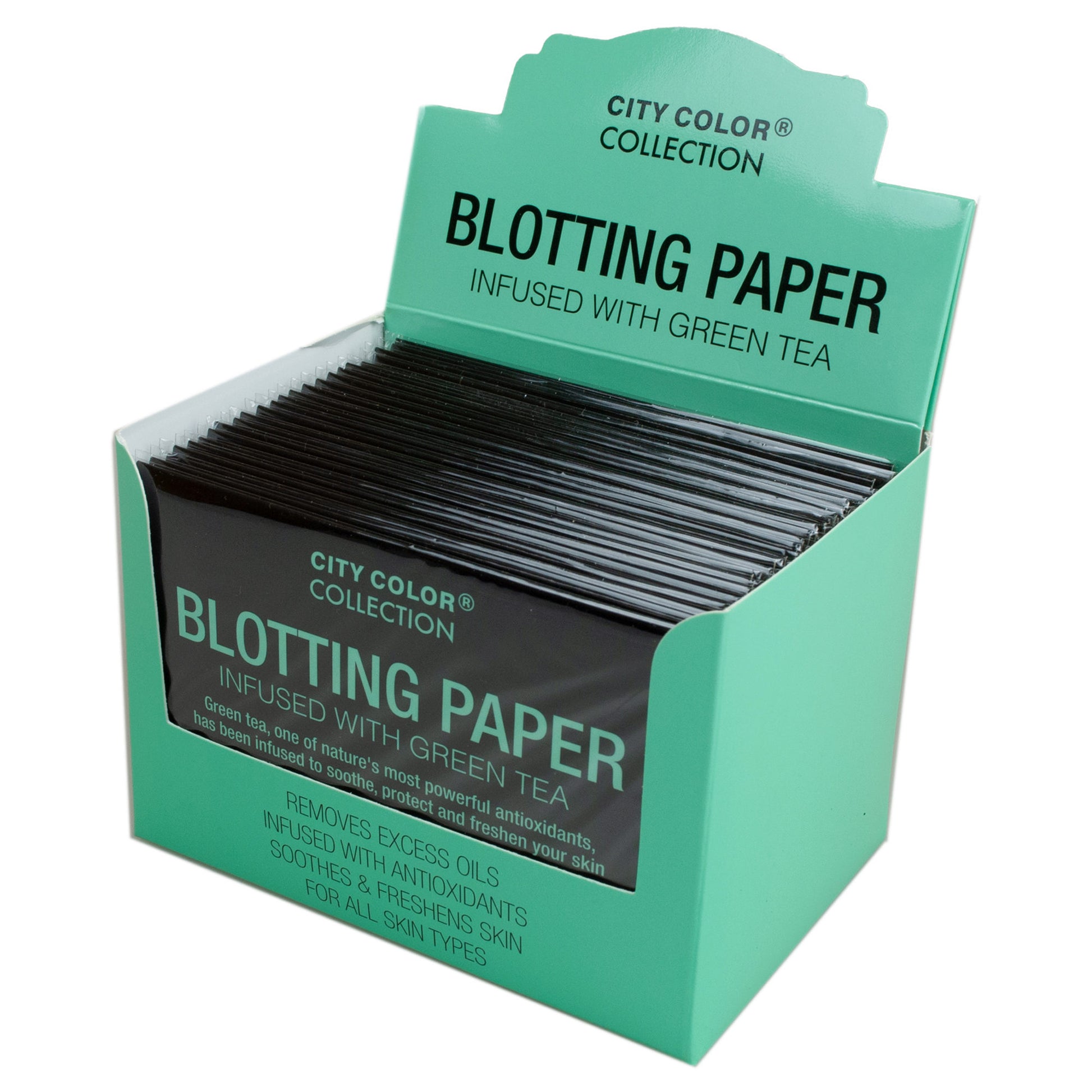 green tea blotting paper  - countertop display -- 86 per box