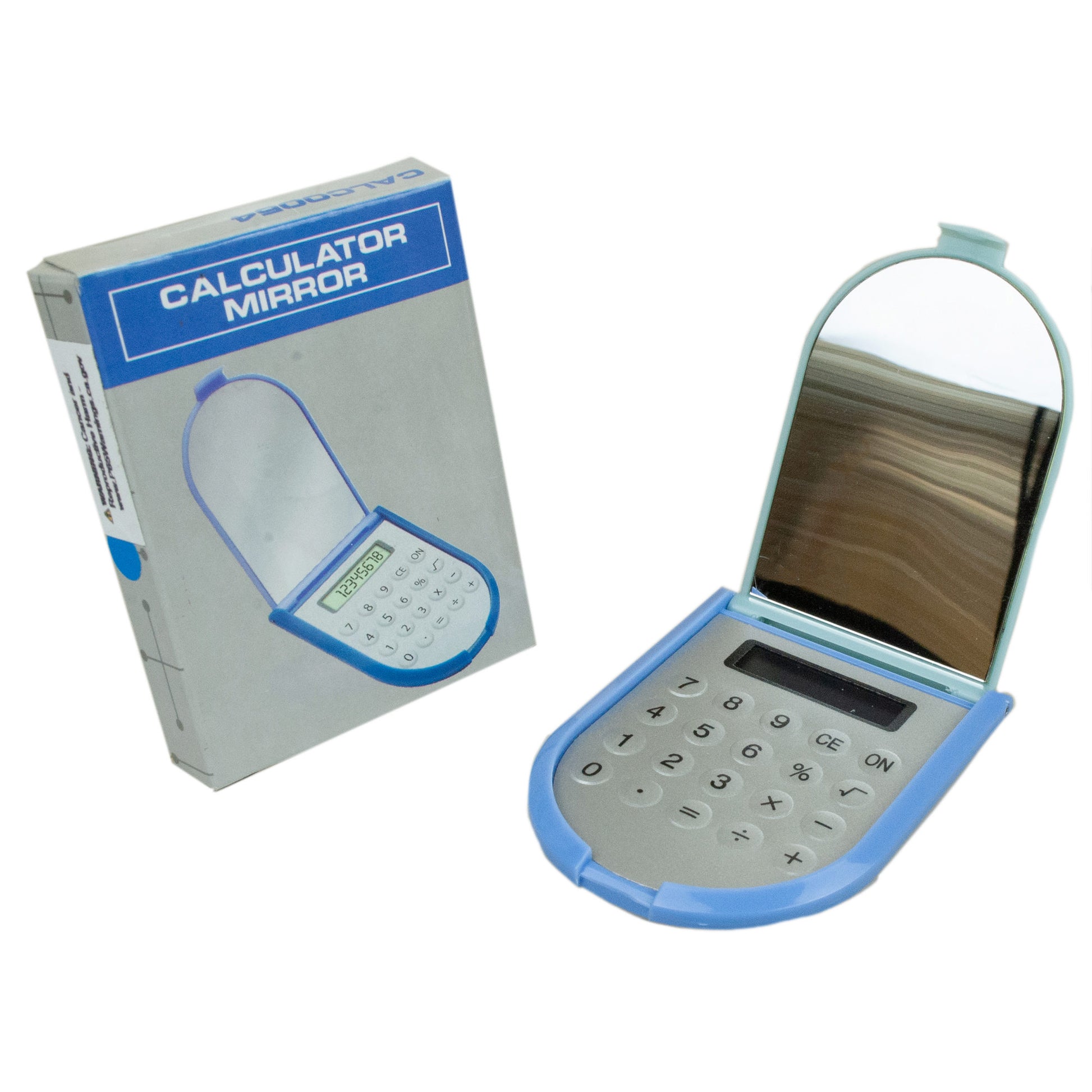 calculator mirror in blue - 500 unit case -- 64 per box