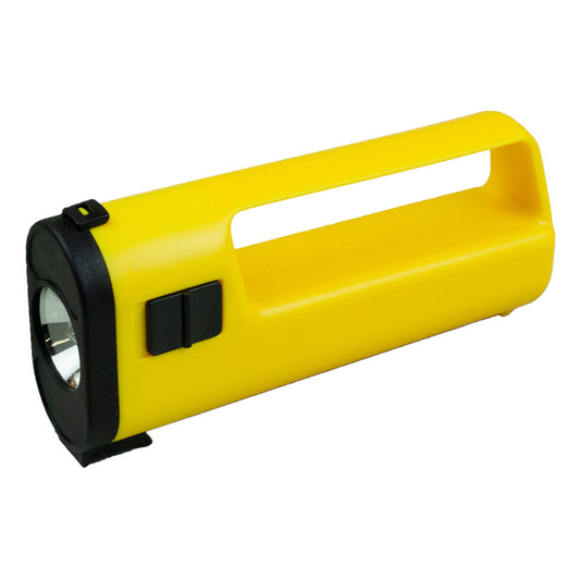 yellow flashlight with handle -   -- 71 per box