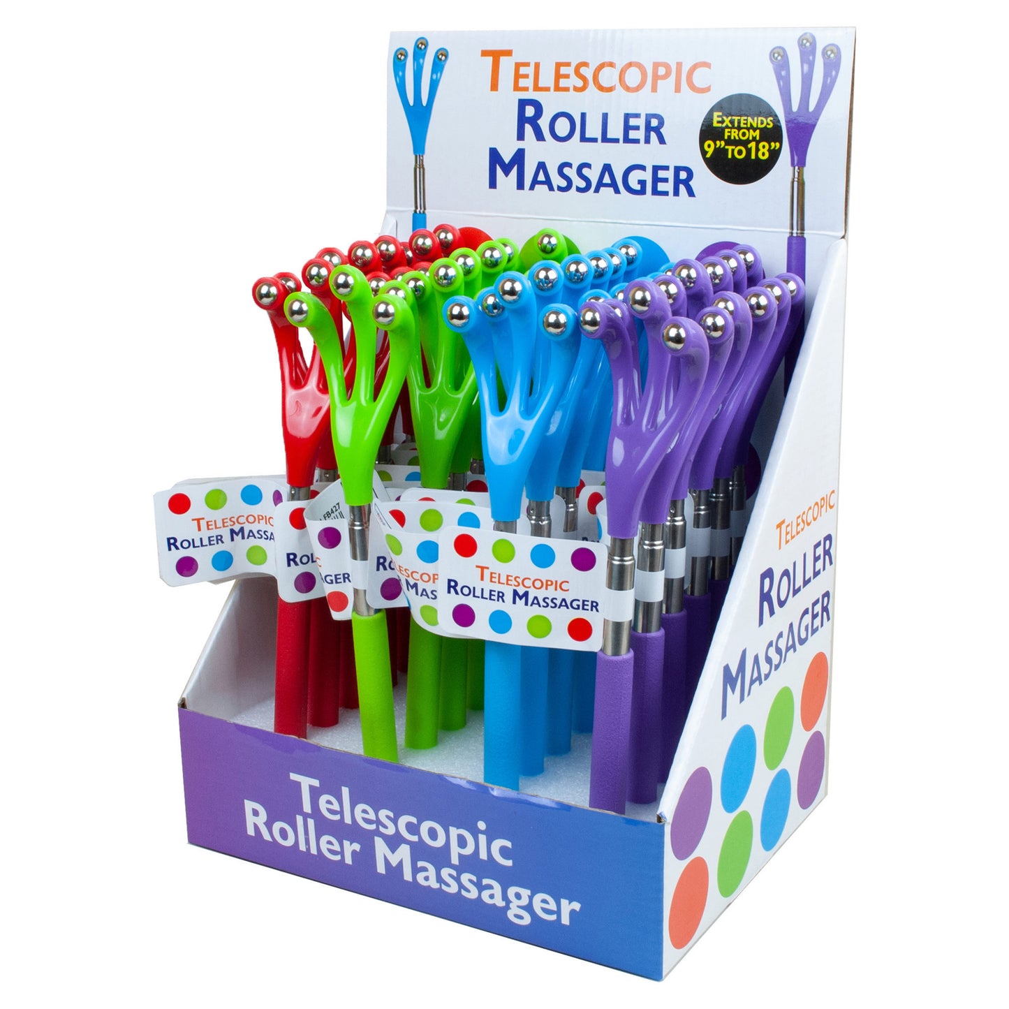 telescopic roller massager countertop display -- 21 per box