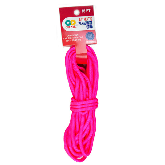 18ft hot pink parachute cord  -  -- 86 per box