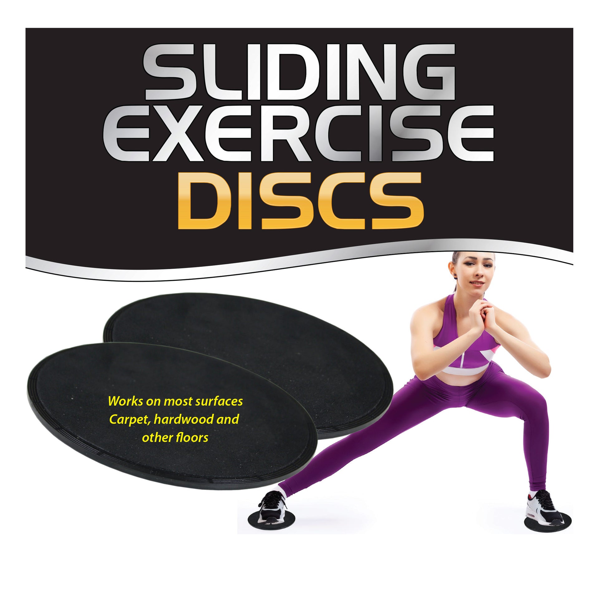 sliding exercise discs - portable -- 7 per box