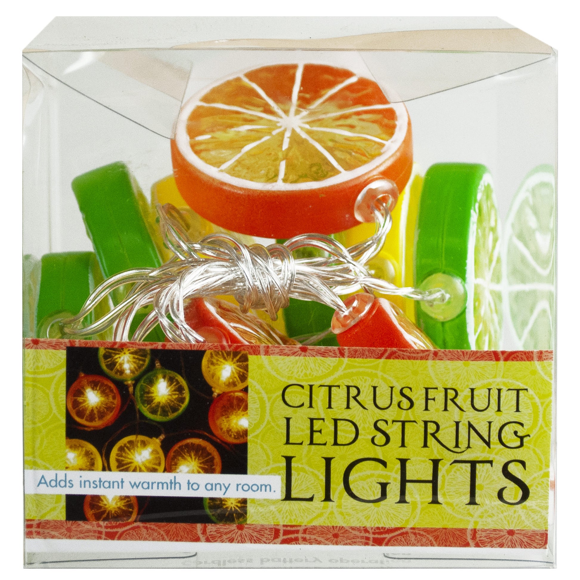 decorative citrus fruit string lights -- 8 per box