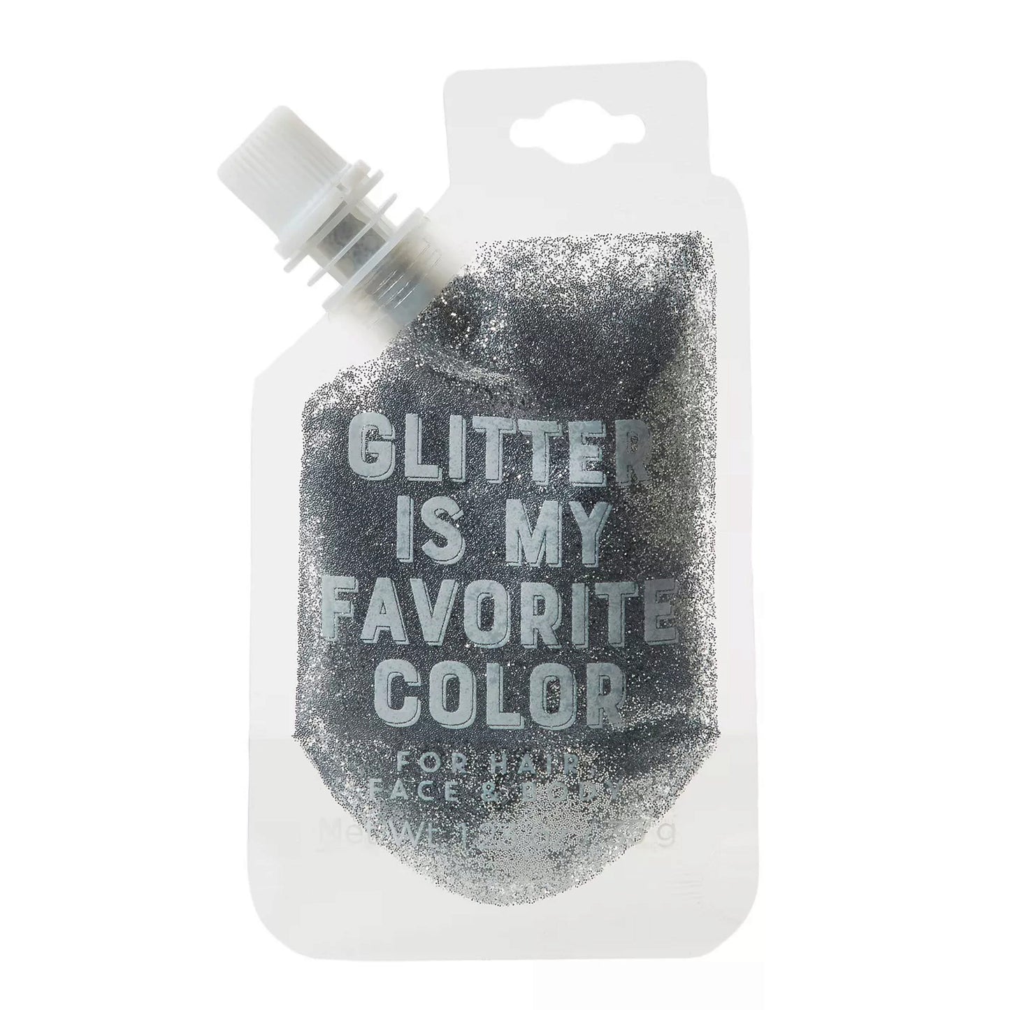 silver mini body glitter pouches -- 36 per case