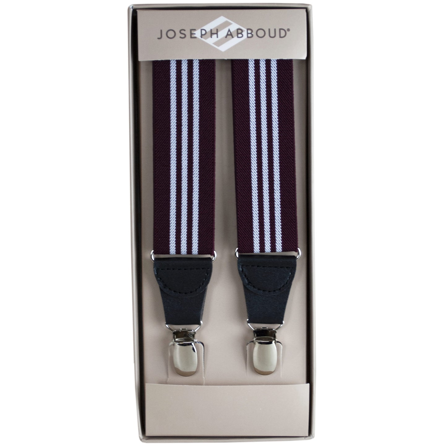 joseph abboud maroon suspenders - bulk -- 25 per box