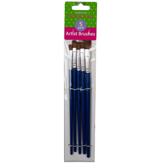 craft paint brushes set - 5 piece  -- 25 per box