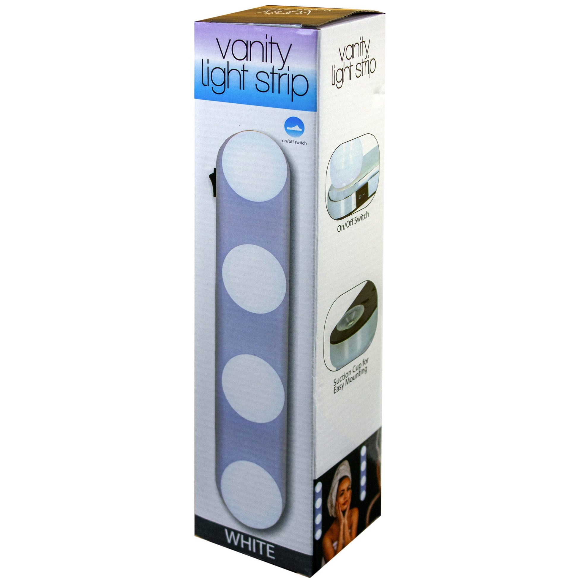 white vanity light strips - 4 bulb  -- 6 per box