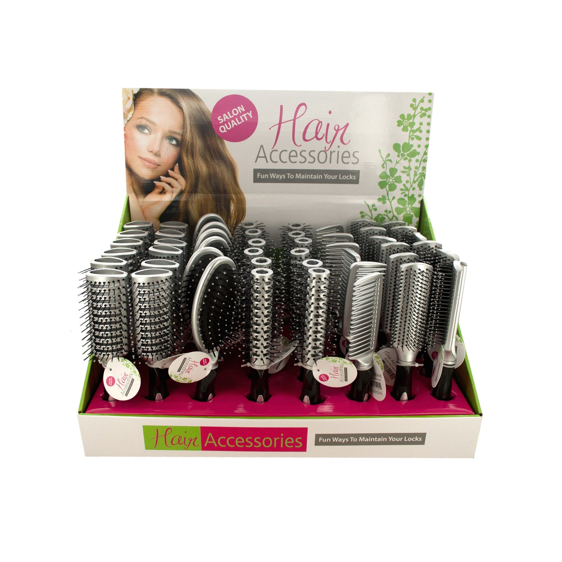 hairbrush & comb countertop display - new arrivals -- 17 per box