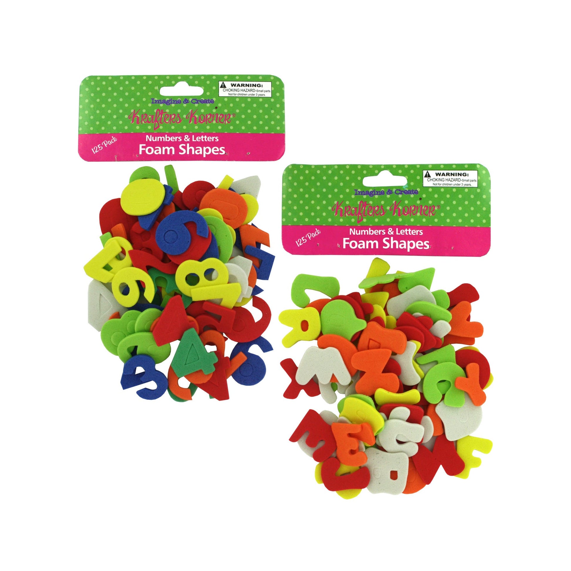 numbers & letters foam shapes set - 144 pieces per case -- 38 per box