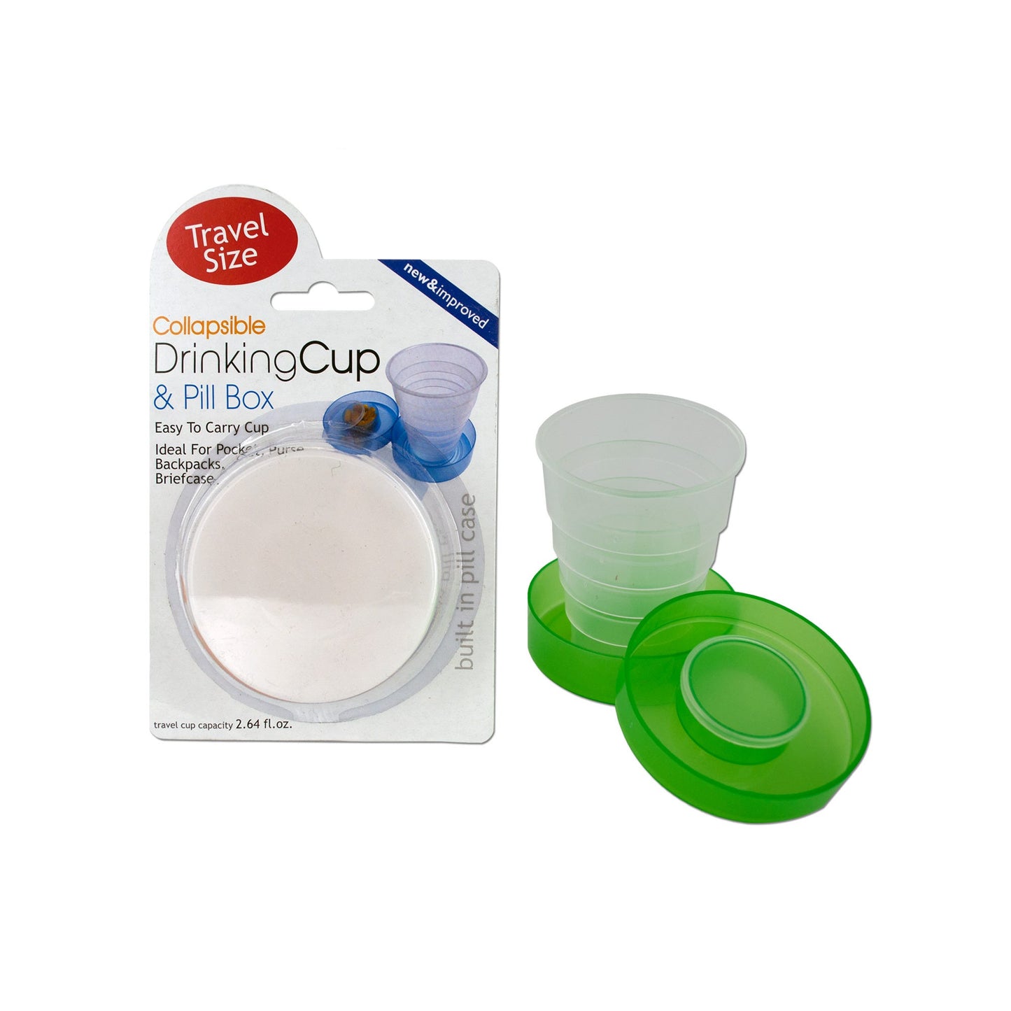 collapsible drinking cup & pill box  -  -- 31 per box