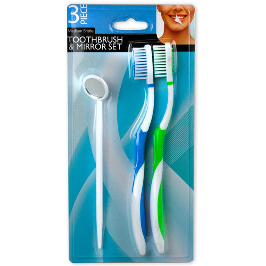 toothbrush & dental mirror set  -  -- 31 per box