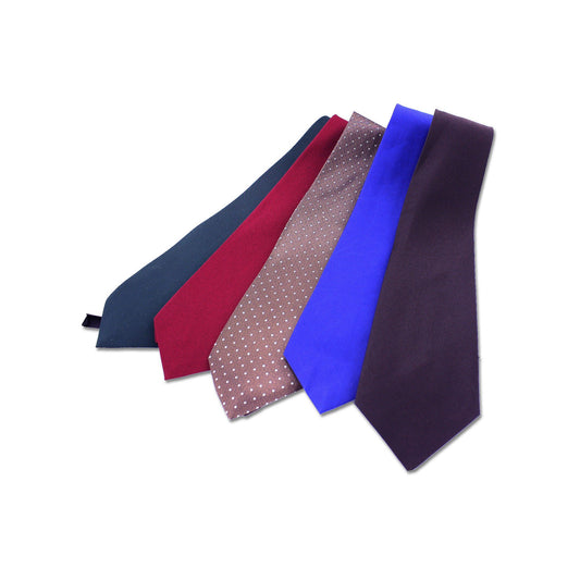 assorted solid color men's polyester ties -  -- 34 per box