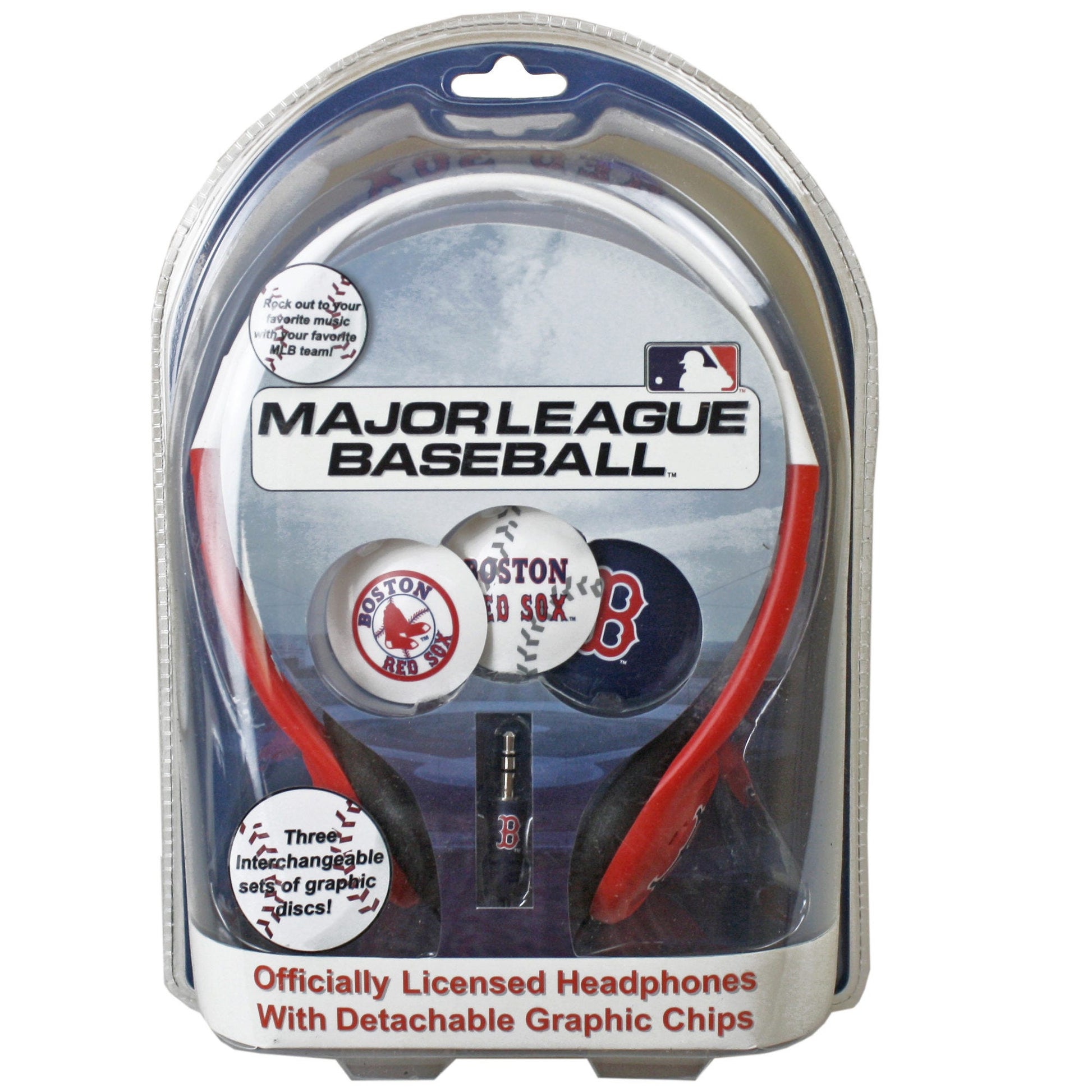 boston red sox mlb detachable graphic headphones -- 27 per box