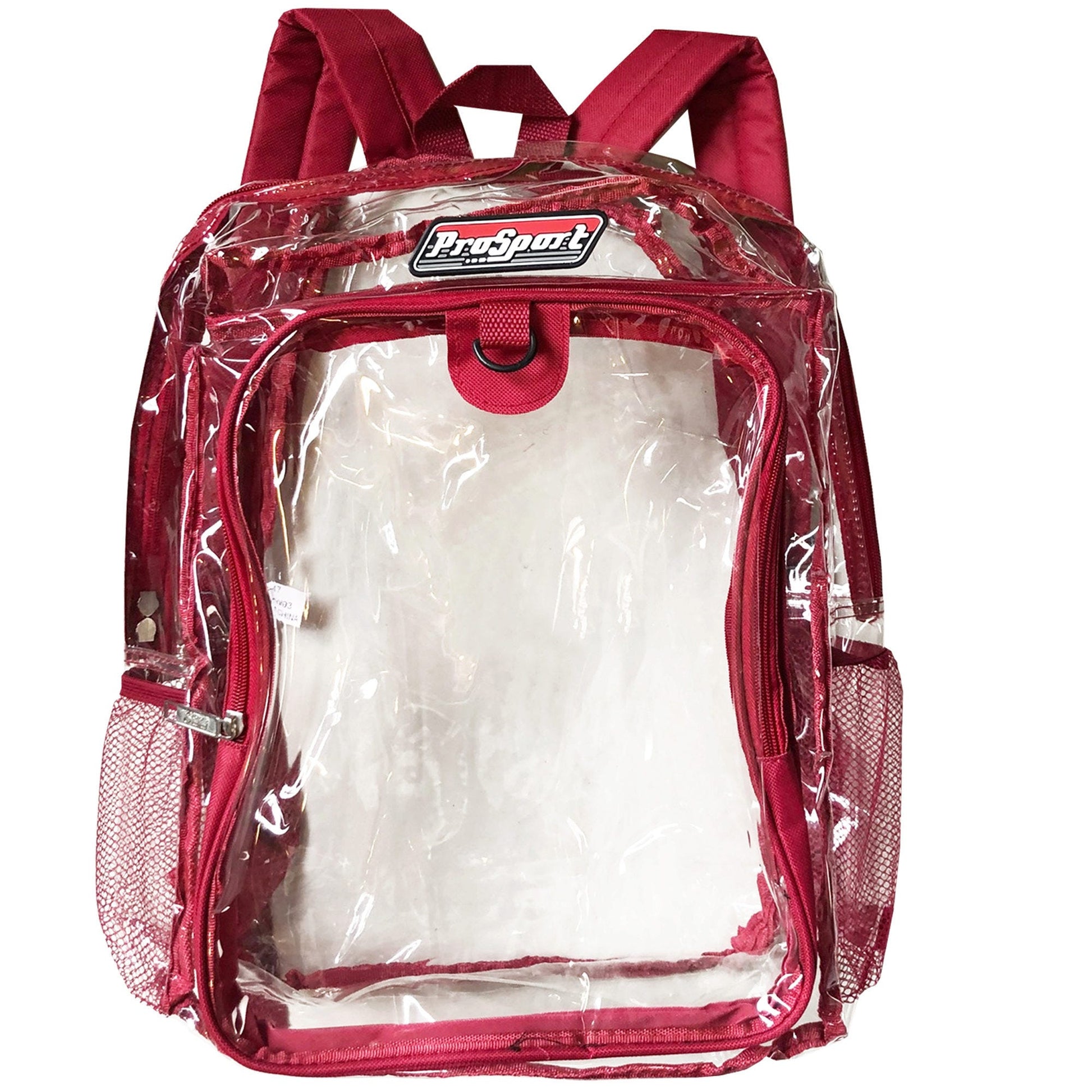 clear pvc backpack with beverage pocket -- 4 per box