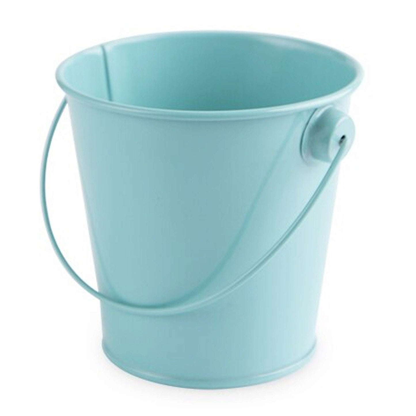 cakewalk teal metal pails -- 36 per case