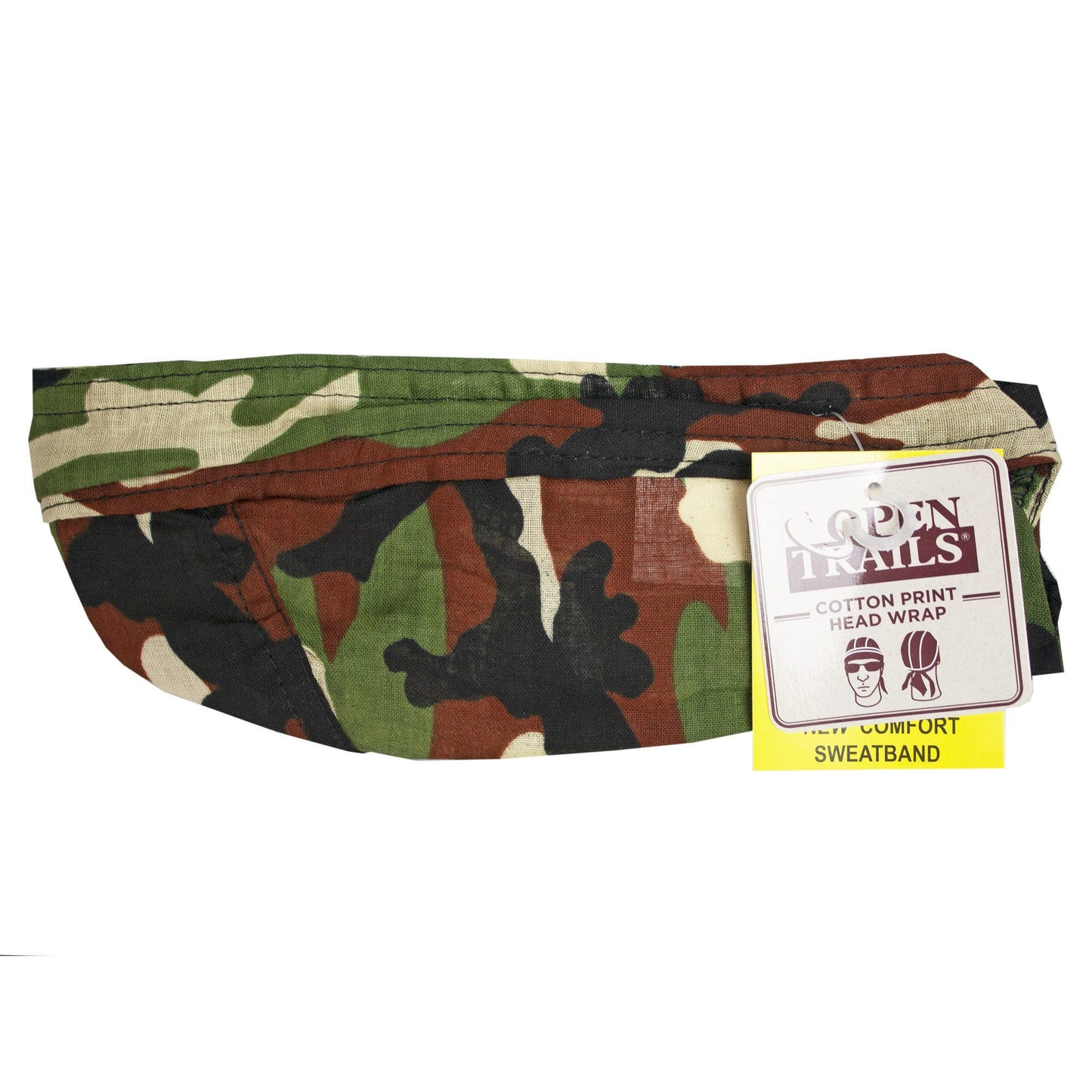 mens camo print head wrap - bulk  -- 51 per box