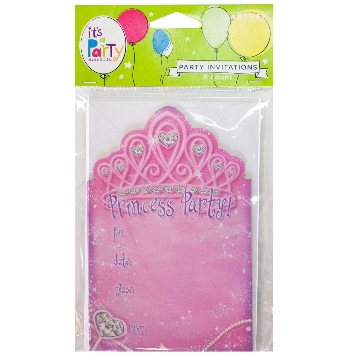 princess invitations - 8 pack -- 24 per case