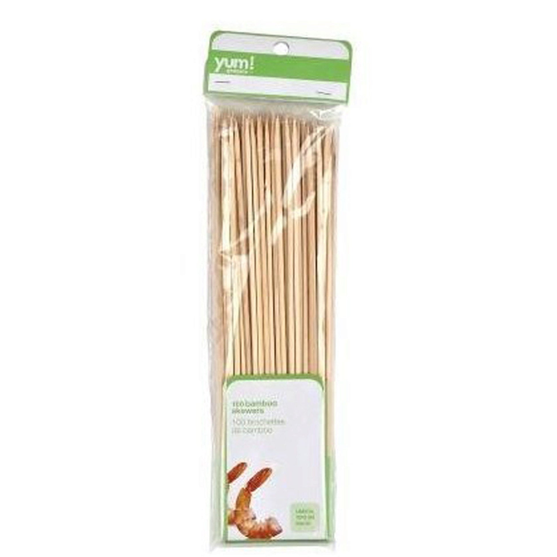 yum! 100 count bamboo skewers - bulk -- 33 per box