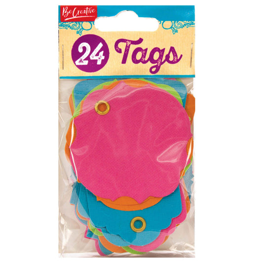 leisure arts scrap tag with twine - bright - 72 pieces -- 69 per box