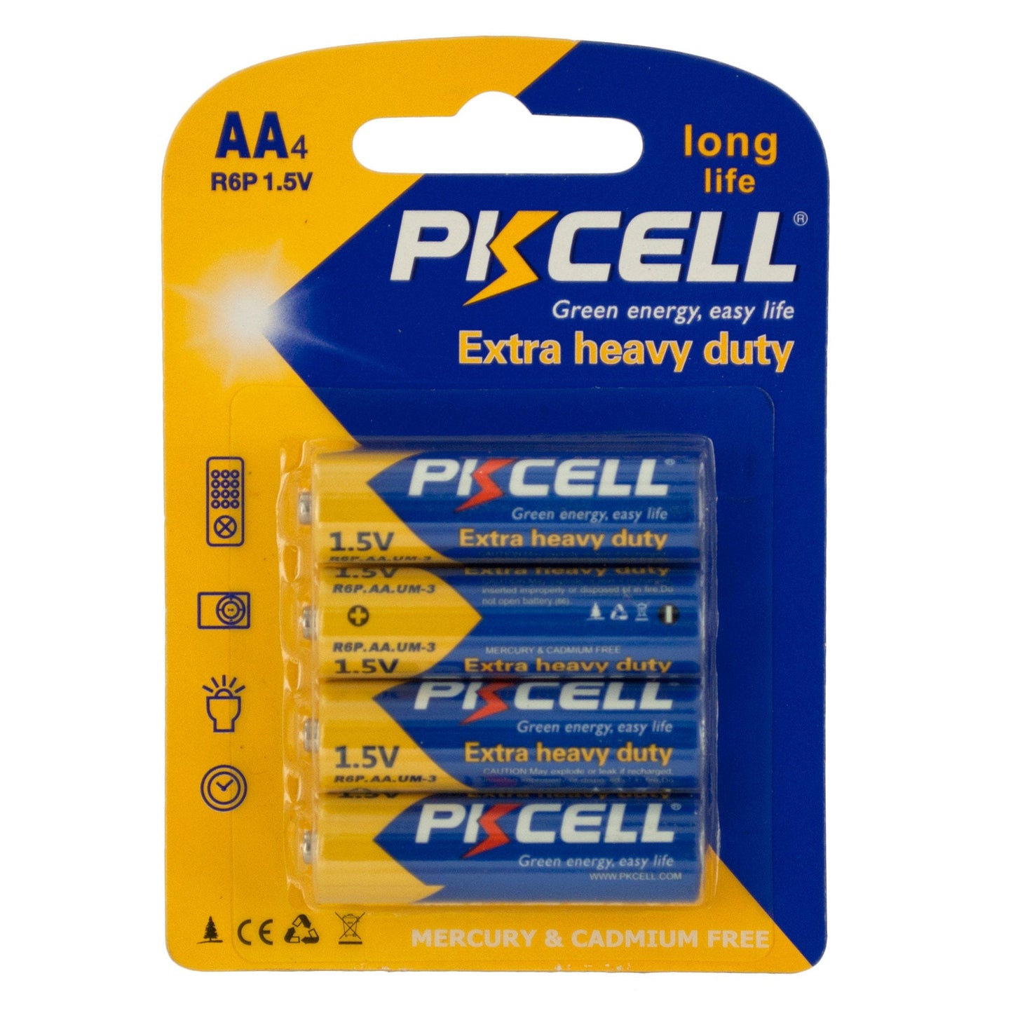 pkcell heavy duty aa batteries  -- 38 per box