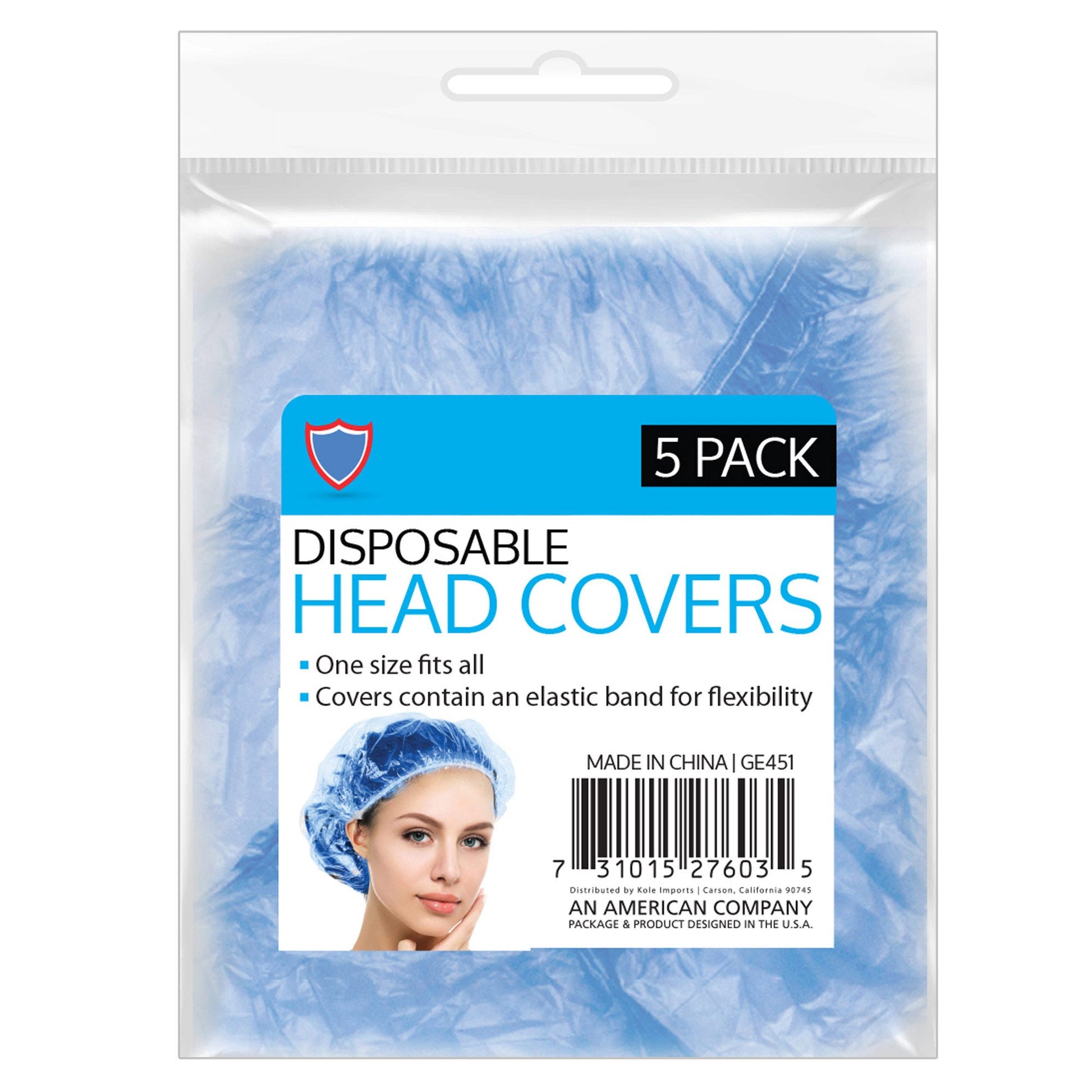 5 piece disposable head protector  -- 56 per box