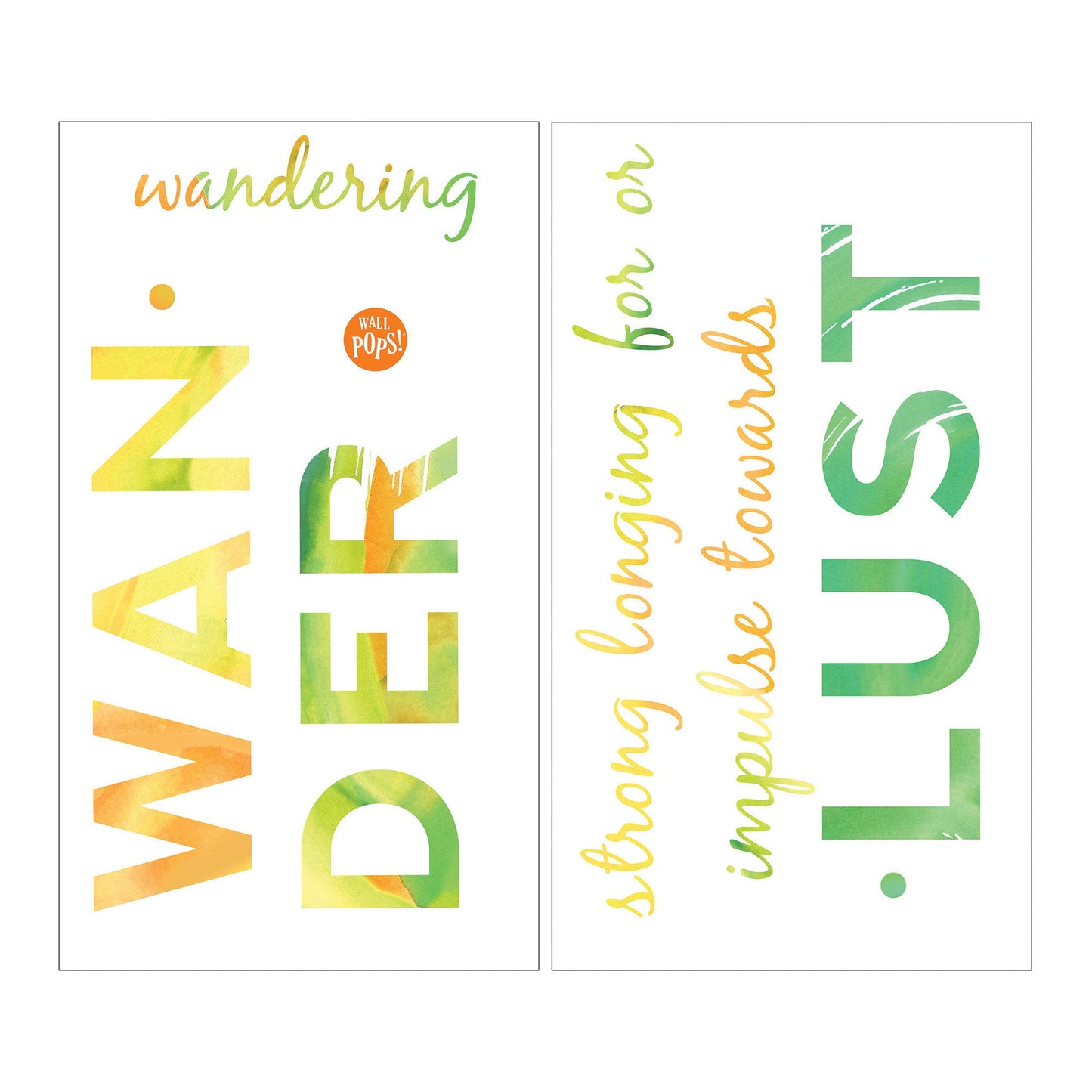 wanderlust quote wall decals -- 4 per case