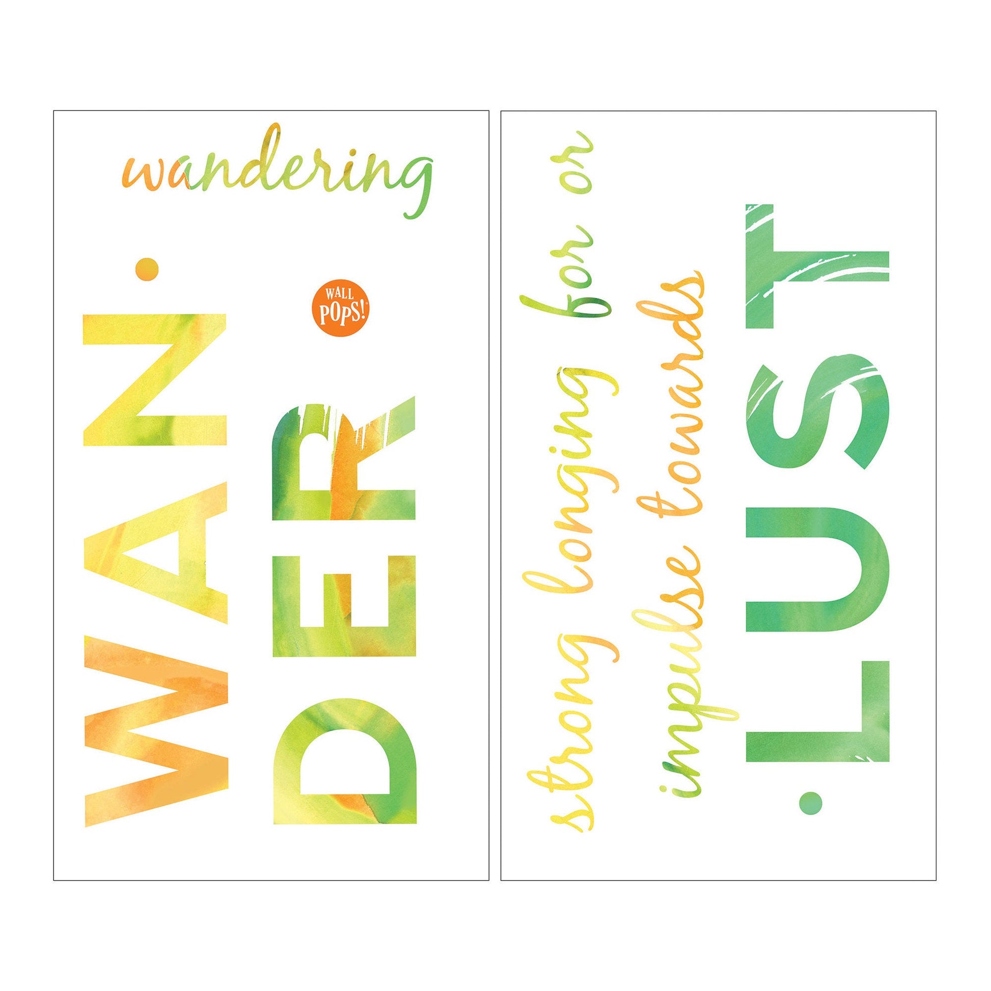 wanderlust quote wall decals -- 4 per case