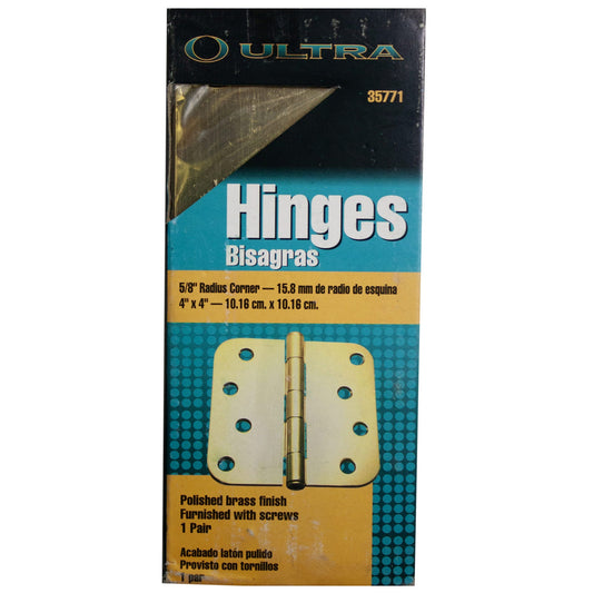 2.5mm brass door hinges - aa box - bulk 25 -- 25 per case